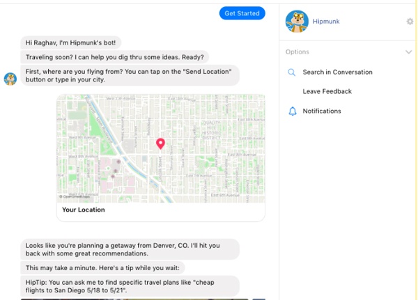Hipmunk-Messenger-Chatbot-example