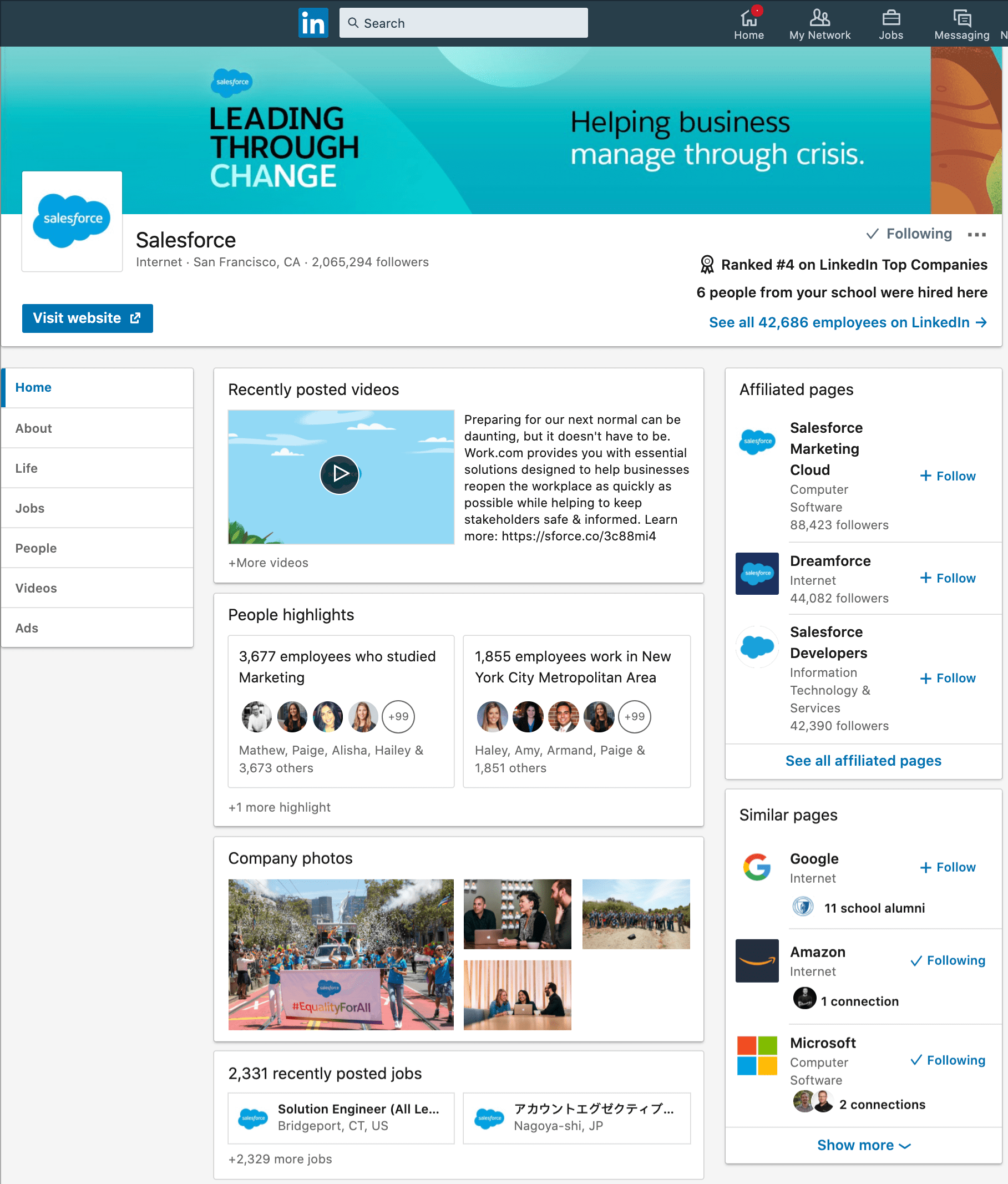 Salesforce\u概述\u LinkedIn