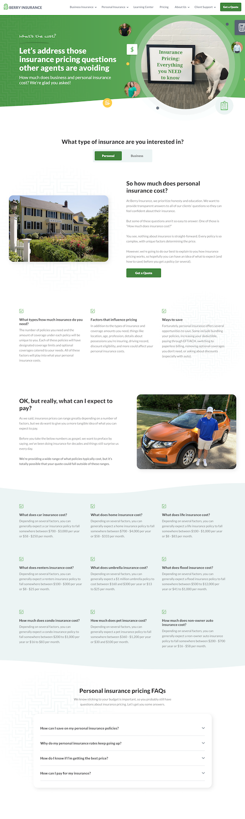 berry-insurance-pricing-page-example