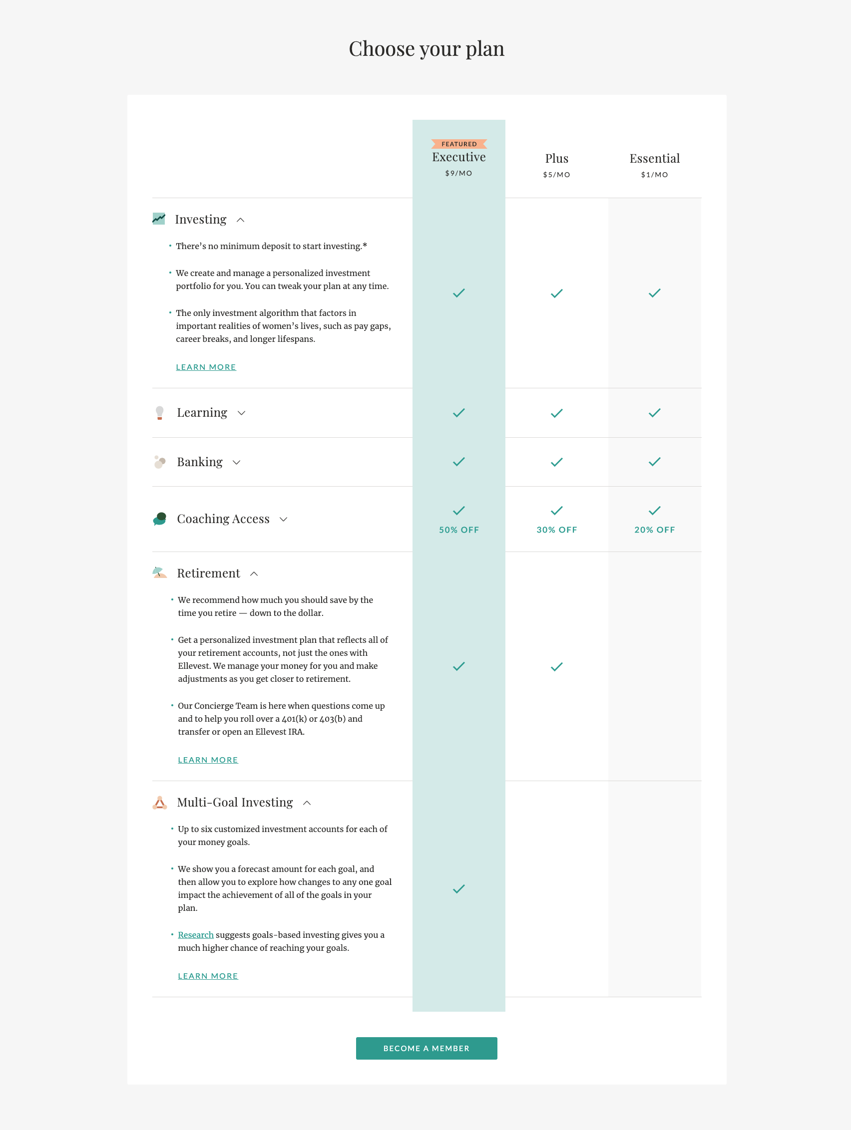 ellevest-pricing-page-example