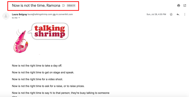 电子邮件主题行示例个性化