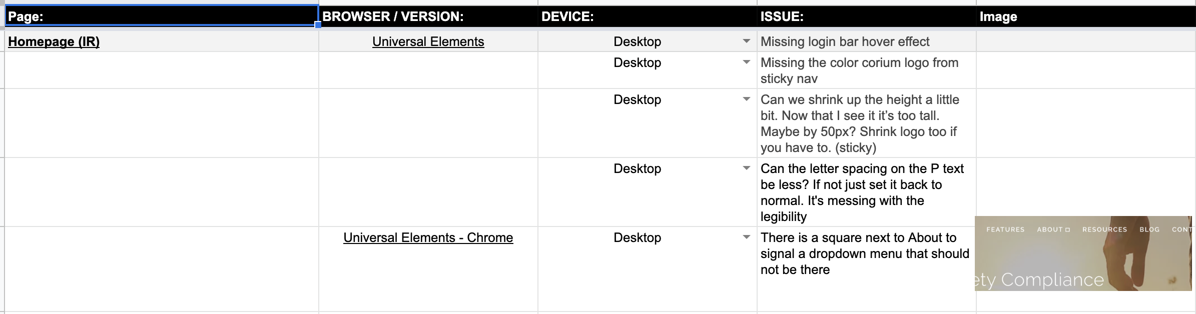 impact-qa-google-sheet