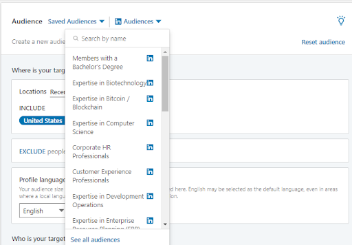 按照linkedin受众模板发展社交媒体