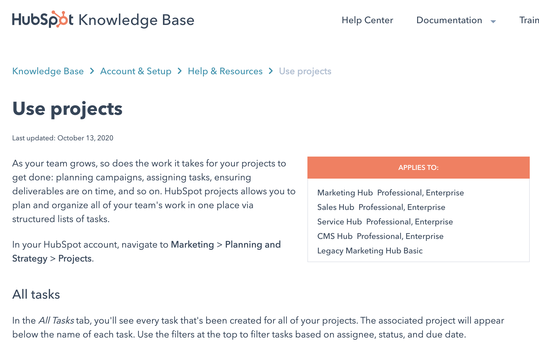 HubSpot-Projects