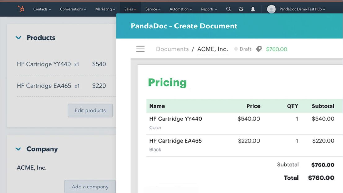 最佳Hubbot集成pandadoc